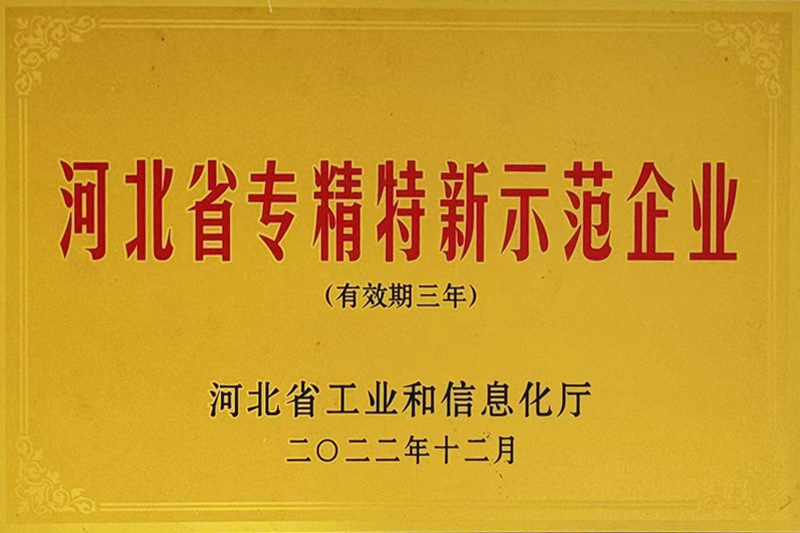 河北省專(zhuān)精特新示范企業(yè)